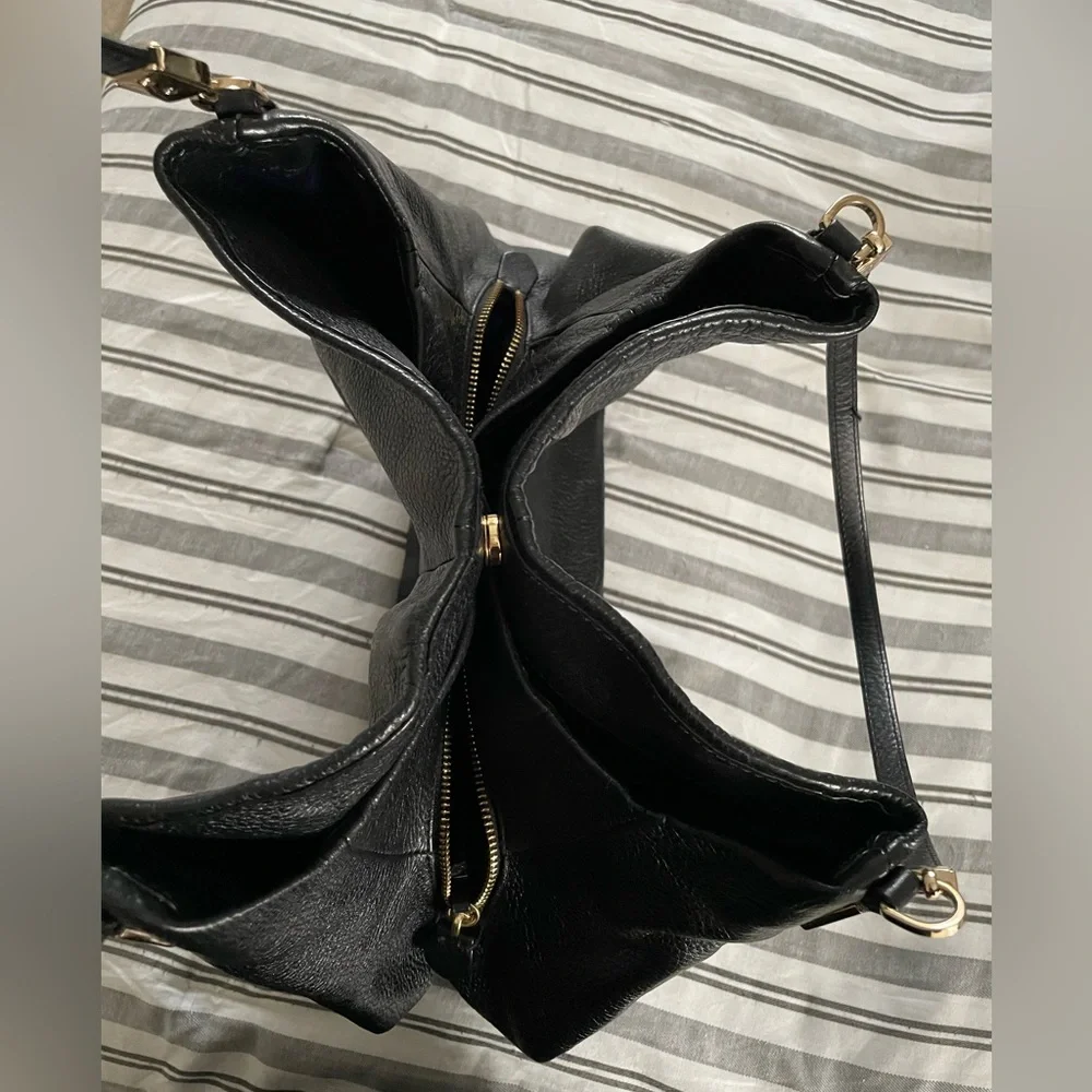 Black Leather Coach Hobo Bag - Picture 6 of 7